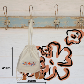 Plátený batoh -EKO taška - ľudový vzor